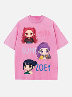 HUNTR/X Print Round Neck T-shirt