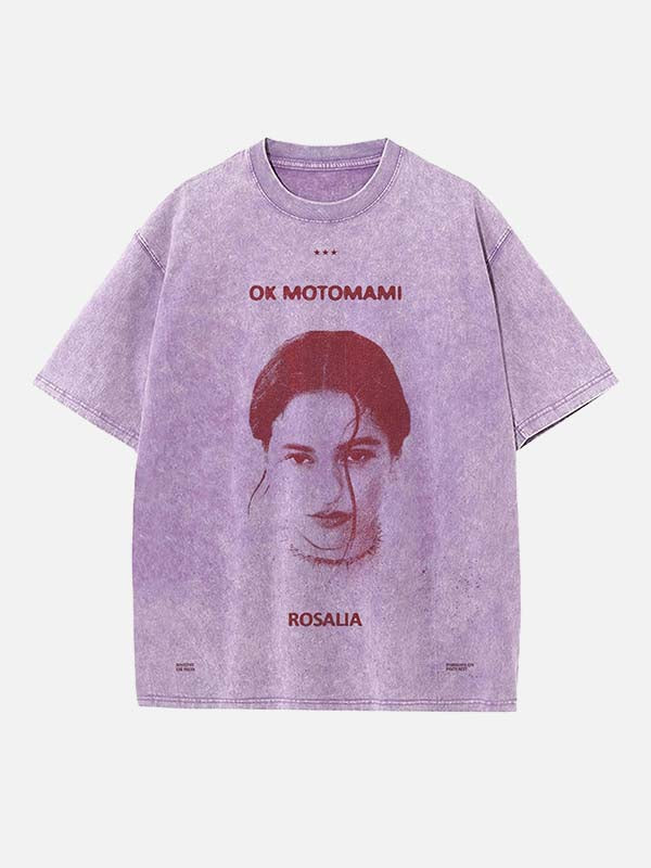 Rosalía Print Round Neck T-shirt