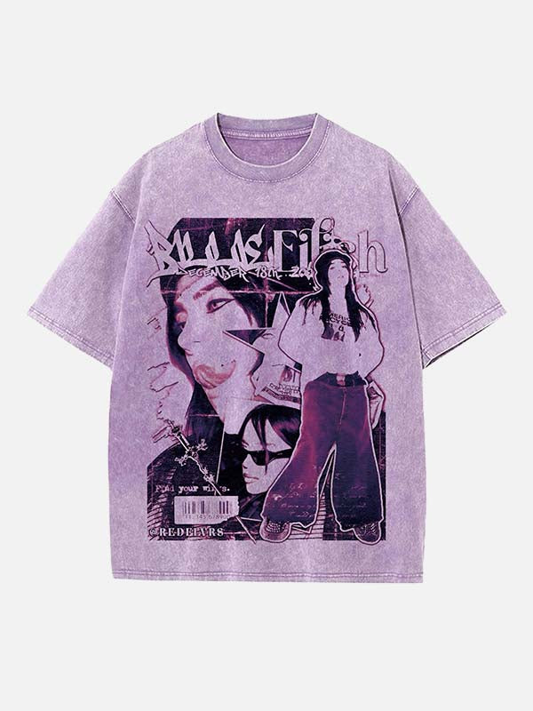 Billie Eilish Print Round Neck T-shirt