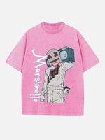 Marshmello Print Round Neck T-shirt