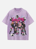 Aespa Print Round Neck T-shirt