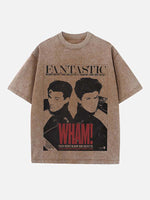 George Michael Wham! Print Round Neck T-shirt