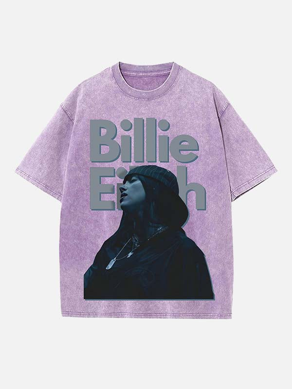 Billie Eilish Print Round Neck T-shirt