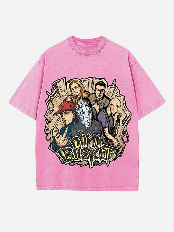 Limp Bizkit Print Round Neck T-shirt