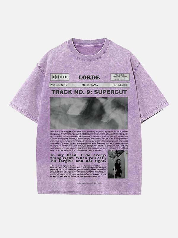 Lorde Print Round Neck T-shirt