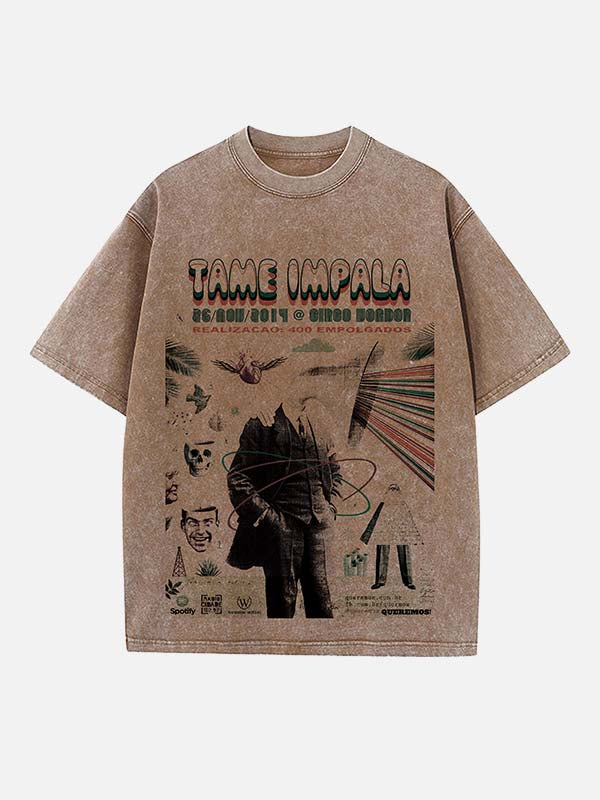 Tame Impala Print Round Neck T-shirt