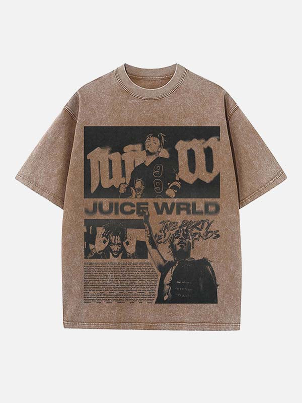Juice WRLD Print Round Neck T-shirt