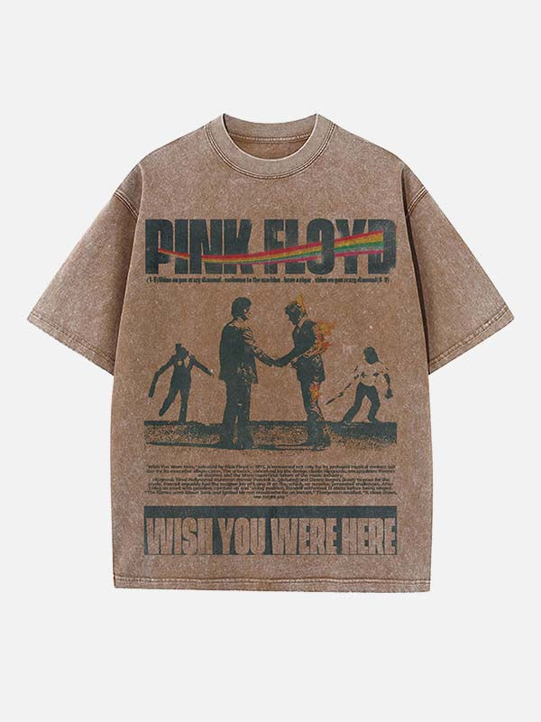 Pink Floyd Print Round Neck T-shirt