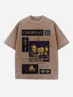 Coldplay Print Round Neck T-shirt