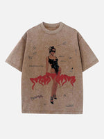 Rosalía Print Round Neck T-shirt