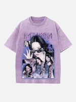 Aespa Karina Print Round Neck T-shirt