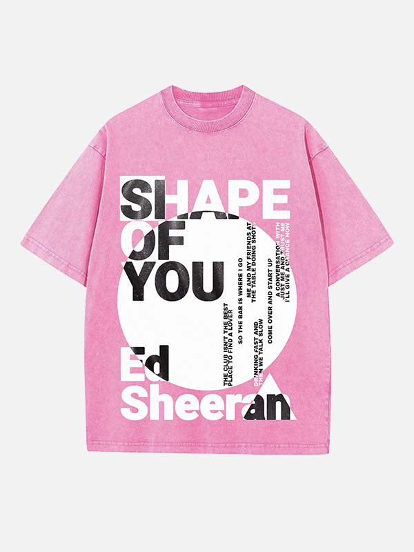 Ed Sheeran Print Round Neck T-shirt
