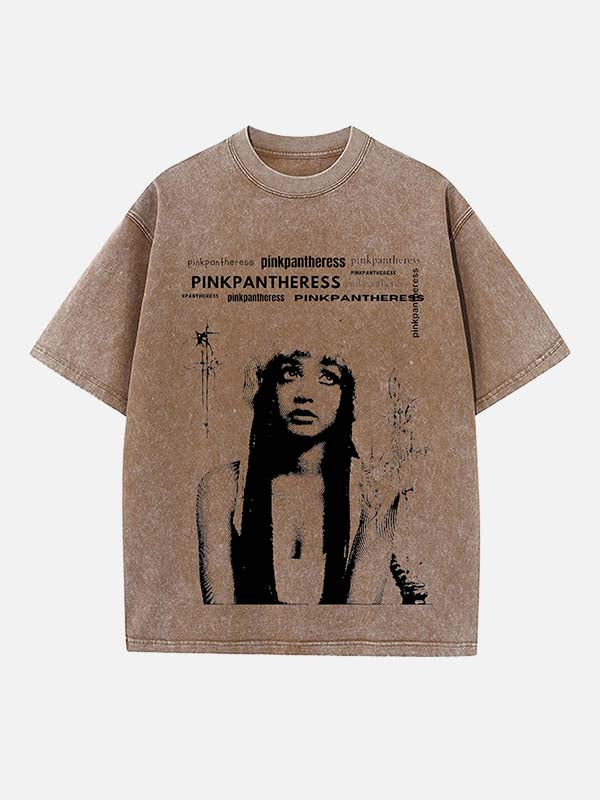 PinkPantheress Print Round Neck T-shirt