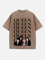 Queen Print Round Neck T-shirt