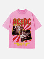 AC/DC Print Round Neck T-shirt