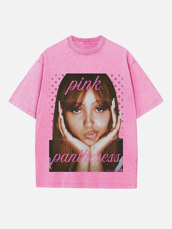 PinkPantheress Print Round Neck T-shirt