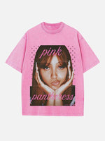 PinkPantheress Print Round Neck T-shirt