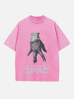 2Pac Print Round Neck T-shirt