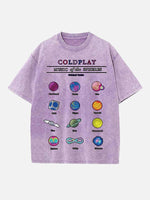 Coldplay Print Round Neck T-shirt
