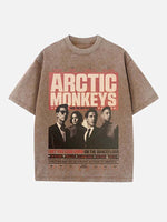 Arctic Monkeys Print Round Neck T-shirt