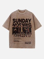 Maroon 5 Print Round Neck T-shirt