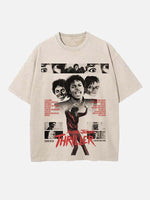 Michael Jackson Print Round Neck T-shirt