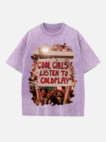Coldplay Print Round Neck T-shirt