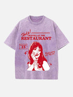 Taylor Swift Print Round Neck T-shirt
