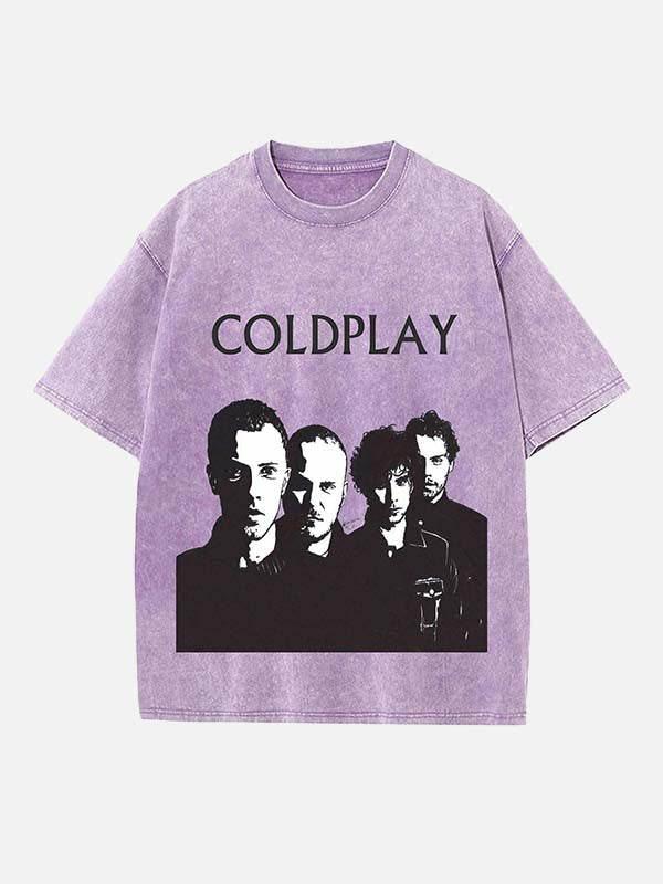 Coldplay Print Round Neck T-shirt