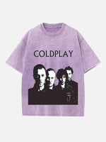 Coldplay Print Round Neck T-shirt