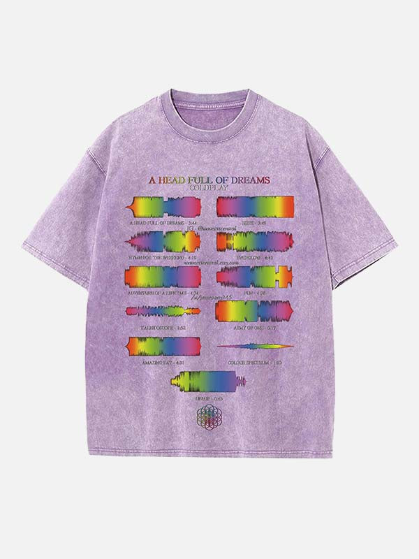 Coldplay Print Round Neck T-shirt