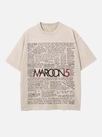 Maroon 5 Print Round Neck T-shirt