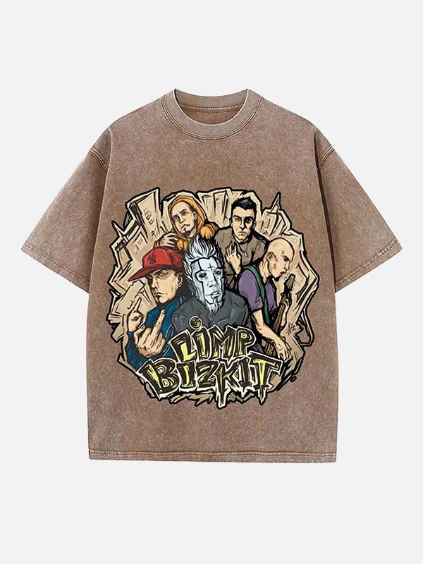 Limp Bizkit Print Round Neck T-shirt