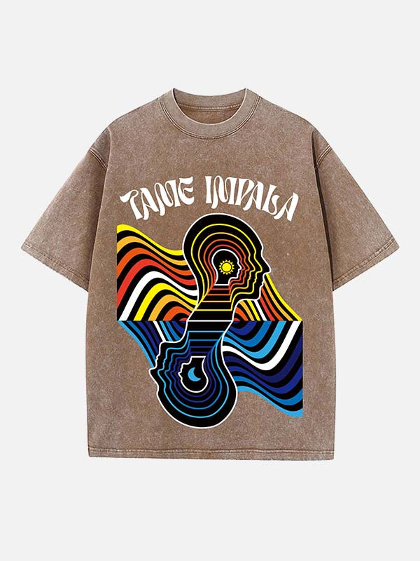 Tame Impala Print Round Neck T-shirt