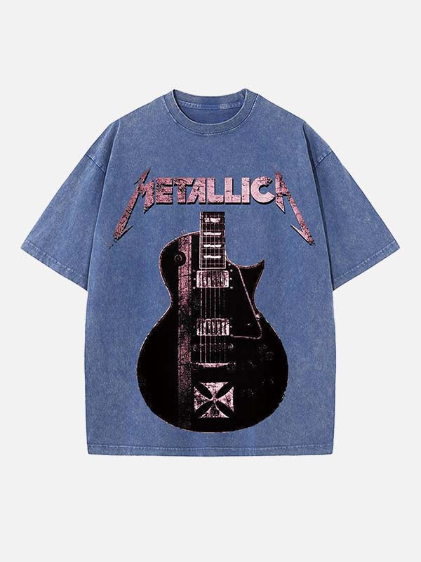 Metallica Print Round Neck T-shirt