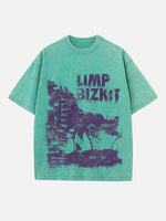Limp Bizkit Print Round Neck T-shirt