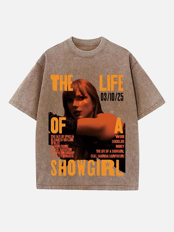 Taylor Swift Print Round Neck T-shirt