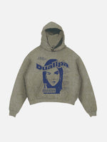 Dua Lipa Print Slant Pockets Hoodie