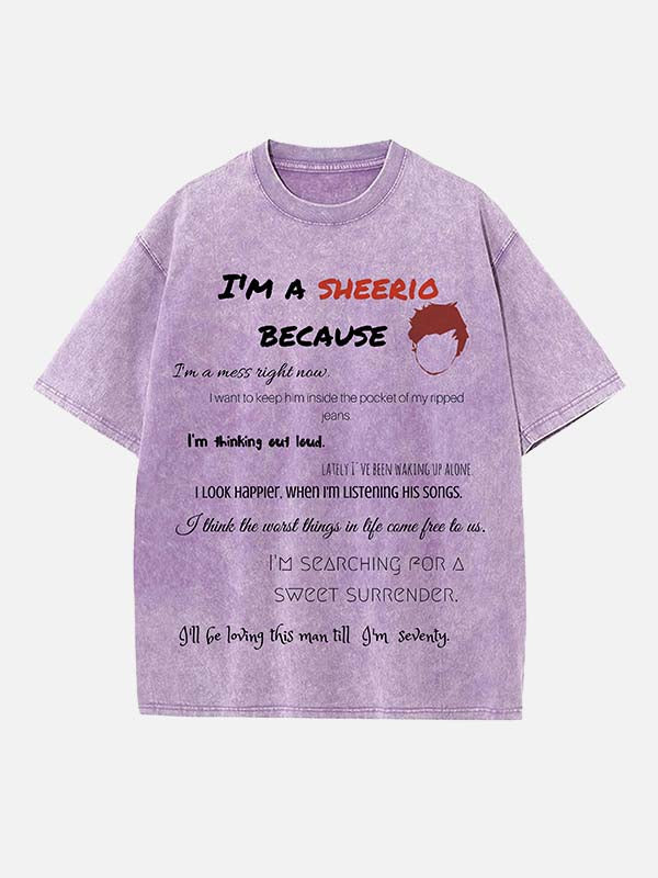 Ed Sheeran Print Round Neck T-shirt