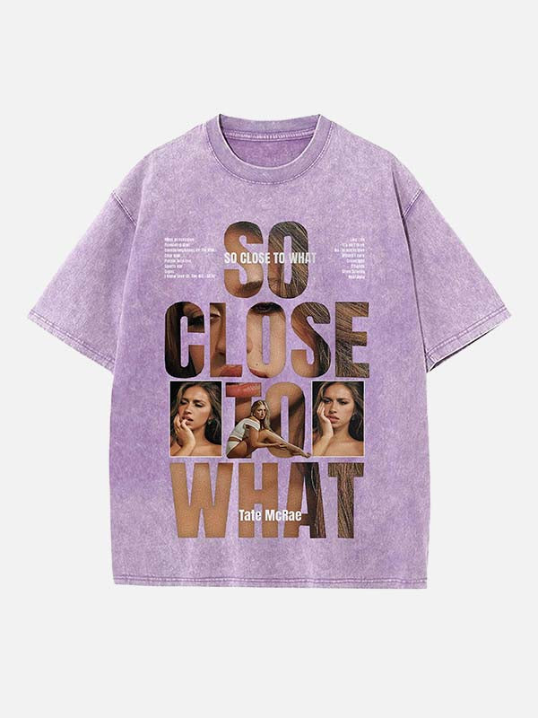 Tate McRae Print Round Neck T-shirt