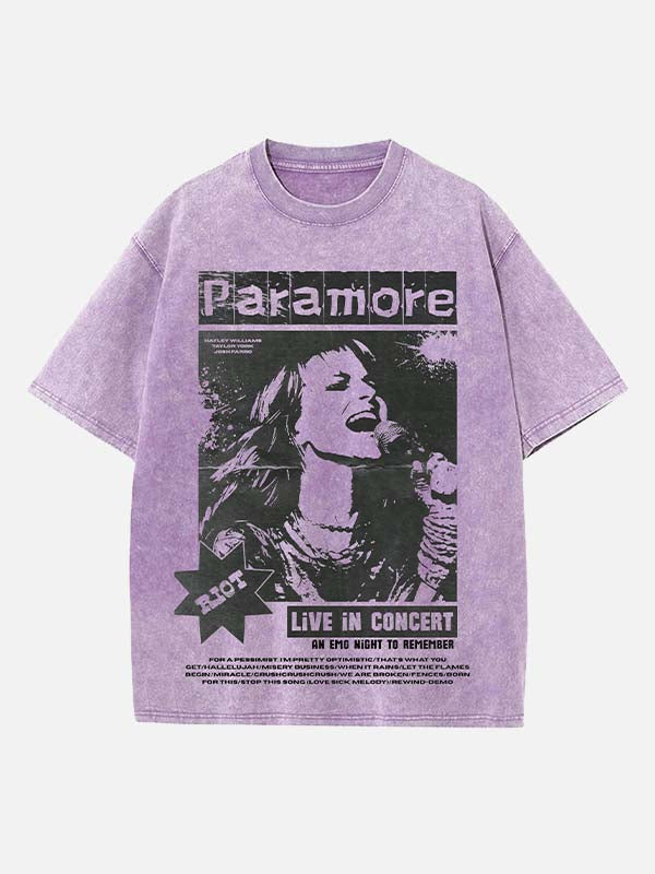 Paramore Print Round Neck T-shirt