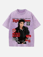 Michael Jackson Print Round Neck T-shirt