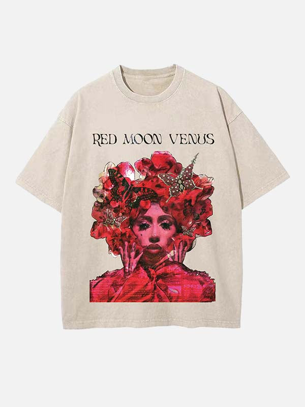 Kali Uchis Print Round Neck T-shirt
