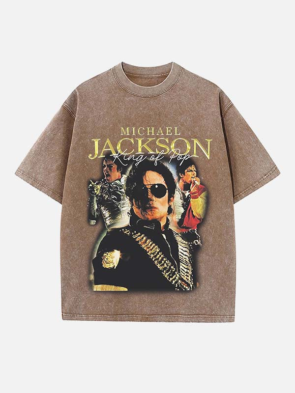 Michael Jackson Print Round Neck T-shirt