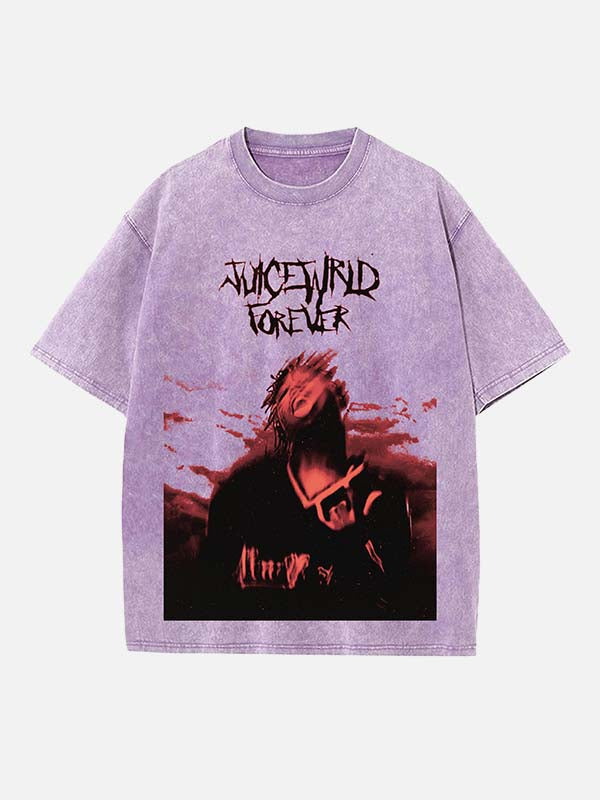 Juice WRLD Print Round Neck T-shirt