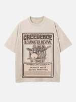 Creedence Clearwater Revival Print Round Neck T-shirt