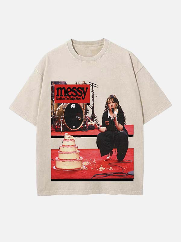 Lola Young Print Round Neck T-shirt