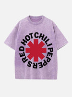 Red Hot Chili Peppers Print Round Neck T-shirt