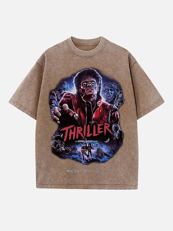 Michael Jackson Print Round Neck T-shirt