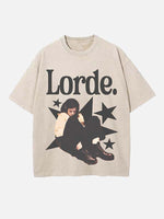 Lorde Print Round Neck T-shirt